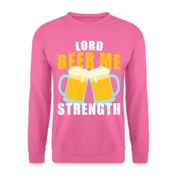 Lord Beer Me Strength Homebrew - Sweat-shirt Unisexe - rose - Devant