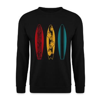 Surfboard Surfer Surfing Water Sports Surfing Surfing - Unisex Sweatshirt - black - Front - Alina (178cm) & Michal (187cm)