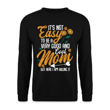 Fête des Mères - Sweat-shirt Unisexe - noir - Devant - Alina (178cm) & Michal (187cm)