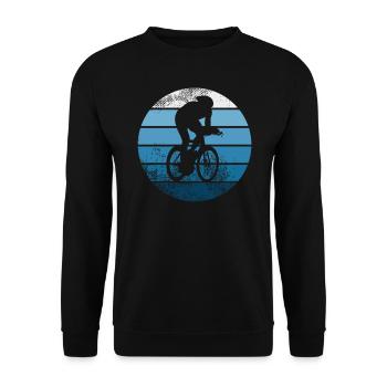 Retro road bike bike gift for road cyclists - Unisex Sweatshirt - black - Front - Alina (178cm) & Michal (187cm)