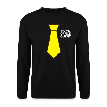 Drôle de Home Office Accessoires Cravate jaune - Sweat-shirt Unisexe - noir - Devant - Alina (178cm) & Michal (187cm)