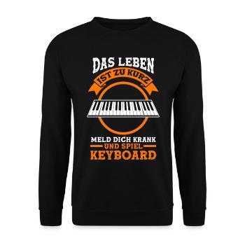 Keyboard Keyboarder Lustige Sprüche - Unisex Pullover - Schwarz - Vorne - Alina (178cm) & Michal (187cm)
