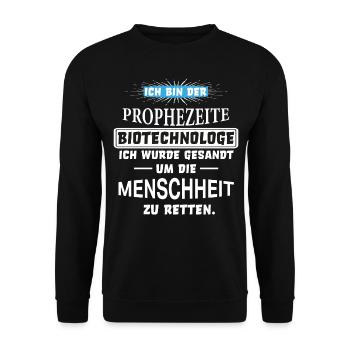 Biotechnologe Biotechnologie Sprüche lustige - Unisex Pullover - Schwarz - Vorne - Alina (178cm) & Michal (187cm)