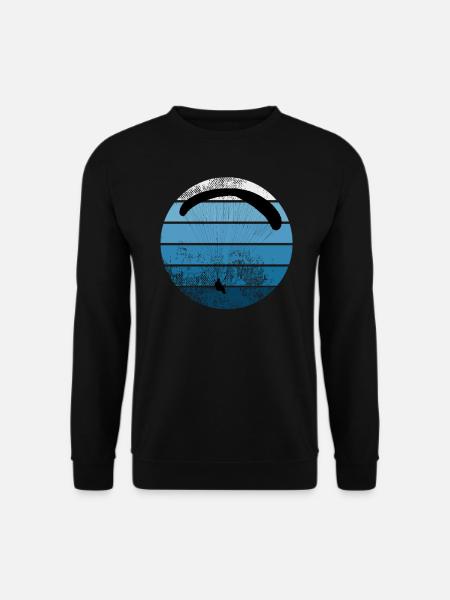 Gleitschirm Retro Paragliding Paragleiter Shirt - Unisex Pullover - Schwarz