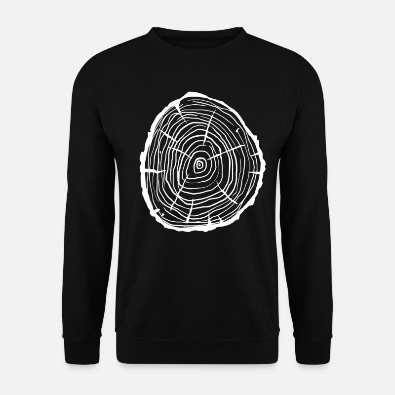 Tree Wood Annual Rings - Unisex Sweatshirt - black