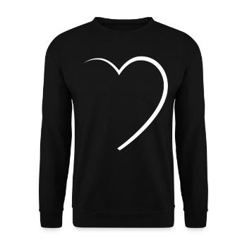 Demi-coeur - Sweat-shirt Unisexe - noir - Devant - Alina (178cm) & Michal (187cm)