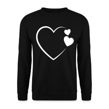 Coeur - Sweat-shirt Unisexe - noir - Devant - Alina (178cm) & Michal (187cm)