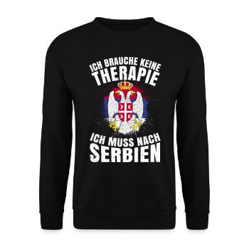 Serbie Belgrade Armoiries Serbia Srbija Jugo cadeau - Sweat-shirt Unisexe - noir - Devant - Alina (178cm) & Michal (187cm)