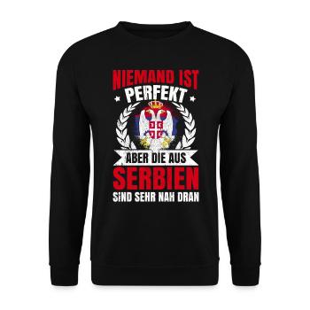 Serbie - Sweat-shirt Unisexe - noir - Devant - Alina (178cm) & Michal (187cm)