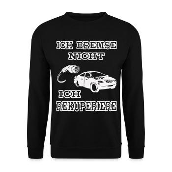 Rekuperieren - Unisex Pullover - Schwarz - Vorne - Alina (178cm) & Michal (187cm)