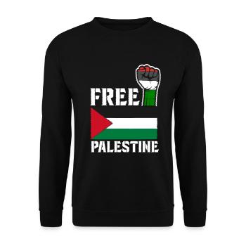 Palestine libre - Liberté pour la Palestine - Sweat-shirt Unisexe - noir - Devant - Alina (178cm) & Michal (187cm)