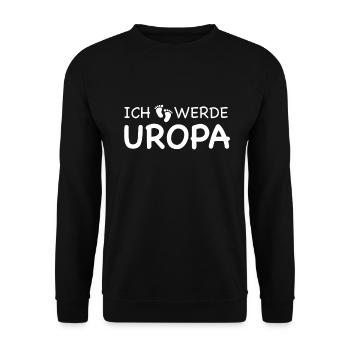 Ich werde Uropa - Unisex Pullover - Schwarz - Vorne - Alina (178cm) & Michal (187cm)