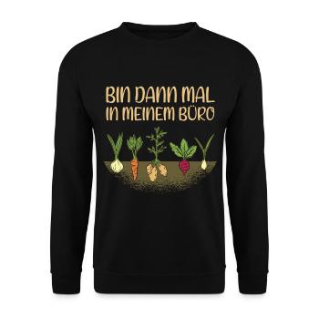 Garten Mein Büro Hobbygärtner Gärtner - Unisex Pullover - Schwarz - Vorne - Alina (178cm) & Michal (187cm)