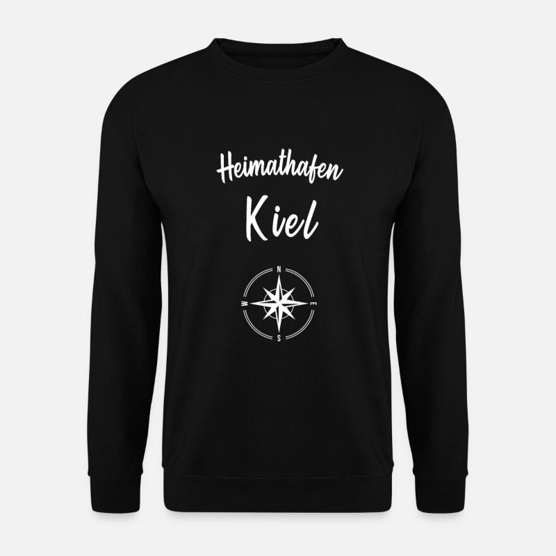 Heimathafen Kiel mit Anker - Unisex Pullover - Schwarz