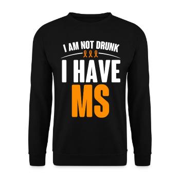 Multiple Sclerosis Senisbilization Orange Ribbon - Unisex Sweatshirt - black - Front - Alina (178cm) & Michal (187cm)