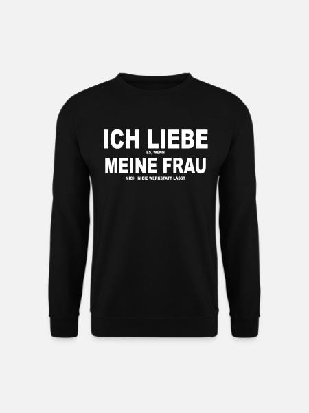 Ich Liebe Meine Frau Werkstatt Auto Mechaniker - Unisex Pullover - Schwarz