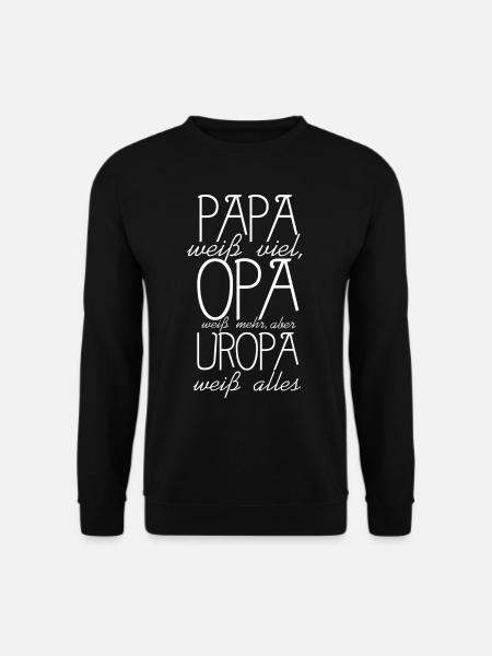 Baby Kinderkleidung Papa Opa Uropa - Unisex Pullover - Schwarz