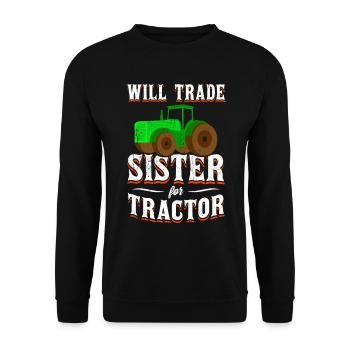 tractor - Unisex Sweatshirt - black - Front - Alina (178cm) & Michal (187cm)