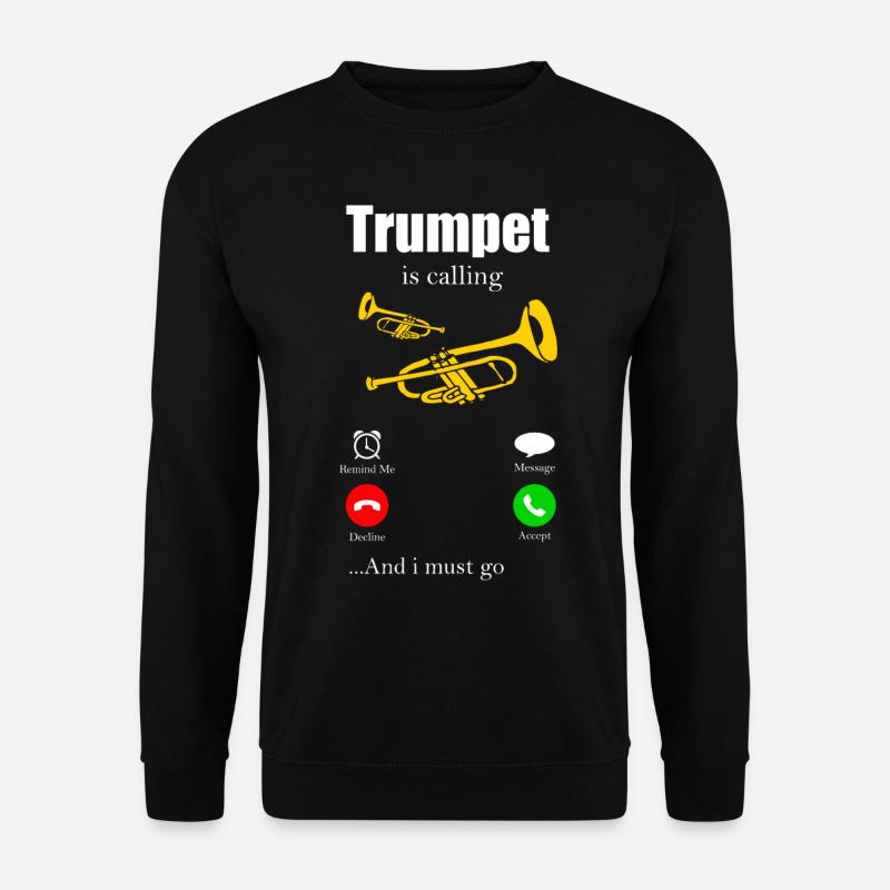 Trompete - Unisex Pullover - Schwarz