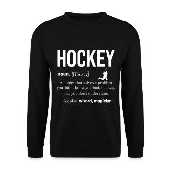 hockey - Unisex Sweatshirt - black - Front - Alina (178cm) & Michal (187cm)