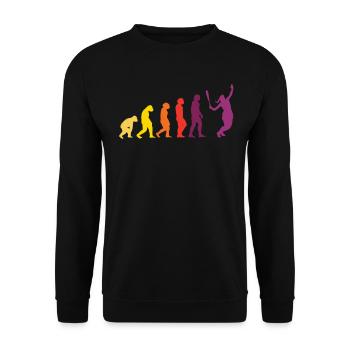Playing Padel Vintage Padel Players Evolution - Unisex Sweatshirt - black - Front - Alina (178cm) & Michal (187cm)