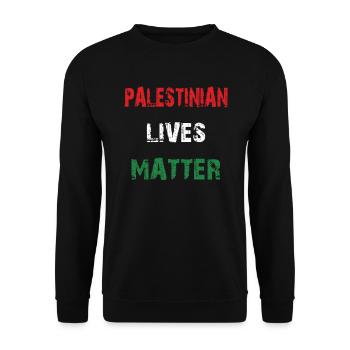 Palestinian Lives Matter Free Palestine Flag Gaza - Sweat-shirt Unisexe - noir - Devant - Alina (178cm) & Michal (187cm)