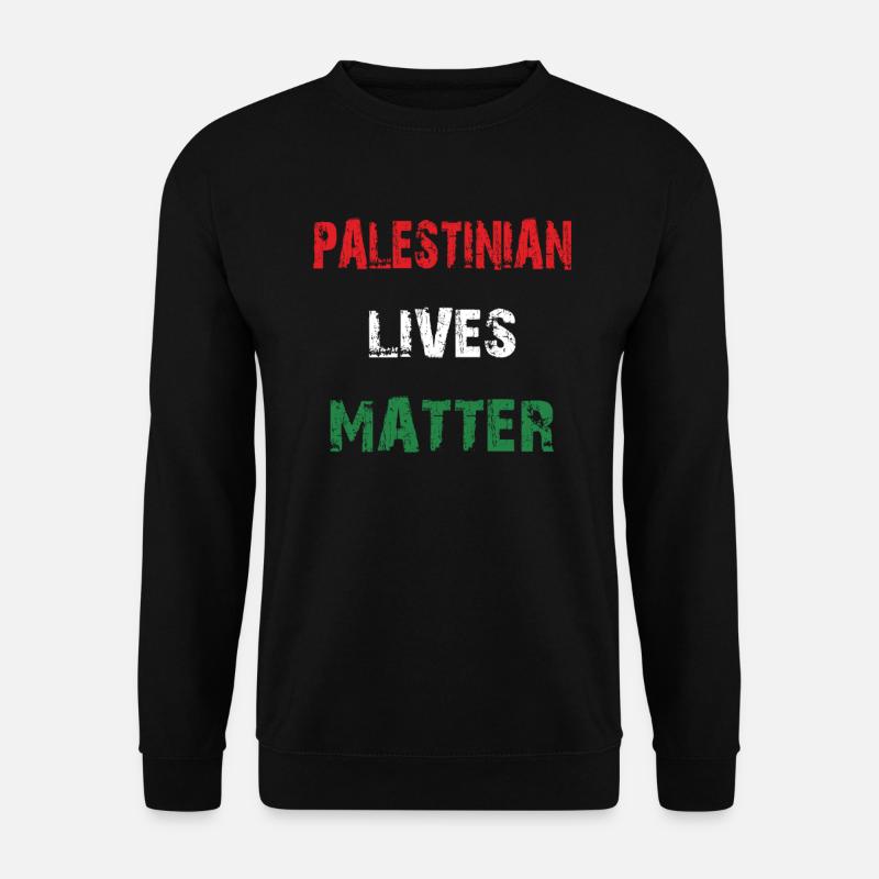 Palestinian Lives Matter Free Palestine Flag Gaza - Unisex Pullover - Schwarz