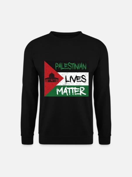 Palestinian Lives Matter Free Palestine Flag Gaza - Unisex Pullover - Schwarz