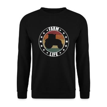 Farm Life - Unisex Sweatshirt - black - Front - Alina (178cm) & Michal (187cm)