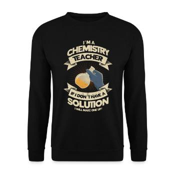 Chemical period table chemistry gift - Unisex Sweatshirt - black - Front - Alina (178cm) & Michal (187cm)