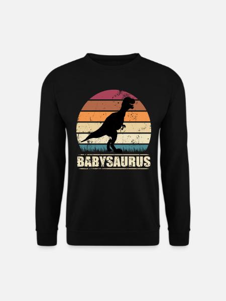 BabySaurus Dinosaurier T-Rex Baby Dino - Unisex Pullover - Schwarz