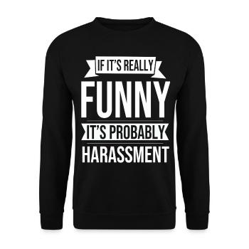 Human Resources Personalabteilung HR Manager - Unisex Pullover - Schwarz - Vorne - Alina (178cm) & Michal (187cm)