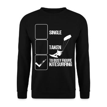 Kitesurfer Kiteboard kite surfeur windsurfer Kitesurf - Sweat-shirt Unisexe - noir - Devant - Alina (178cm) & Michal (187cm)