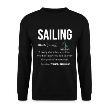 Voiles De La voile De la voile Catamaran Nautik Regatta - Sweat-shirt Unisexe - noir - Devant - Alina (178cm) & Michal (187cm)