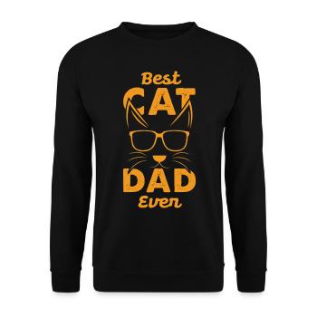 Best Cat Dad Ever, Cat Daddy Gift - Sweat-shirt Unisexe - noir - Devant - Alina (178cm) & Michal (187cm)