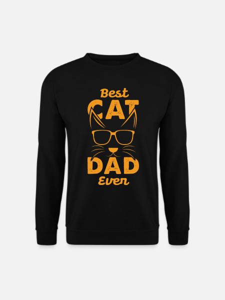 Best Cat Dad Ever, Cat Daddy Gift - Unisex Pullover - Schwarz