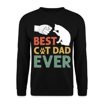 Best Cat Dad Ever, Cat Daddy Gift - Sweat-shirt Unisexe - noir - Devant - Alina (178cm) & Michal (187cm)