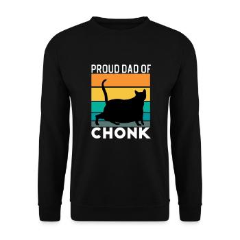 Fier de chatpa Chonk Père Internet mème Shirt - Sweat-shirt Unisexe - noir - Devant - Alina (178cm) & Michal (187cm)