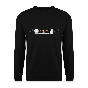 Drechsler Drechseln Drechselbank Drechsel - Unisex Pullover - Schwarz - Vorne - Alina (178cm) & Michal (187cm)