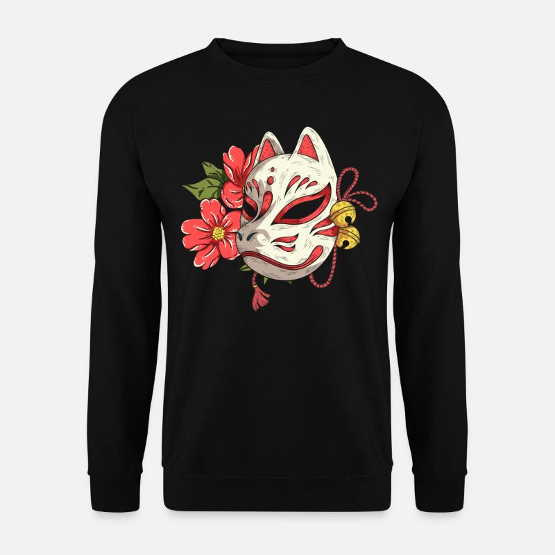 Kitsune Manga Japan japanische Anime - Unisex Pullover - Schwarz