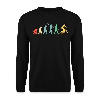 BMX Biker Evolution | Rétro rétro - Sweat-shirt Unisexe - noir - Devant - Alina (178cm) & Michal (187cm)