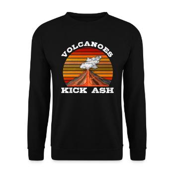 Science Volcan volcan cadeau - Sweat-shirt Unisexe - noir - Devant - Alina (178cm) & Michal (187cm)