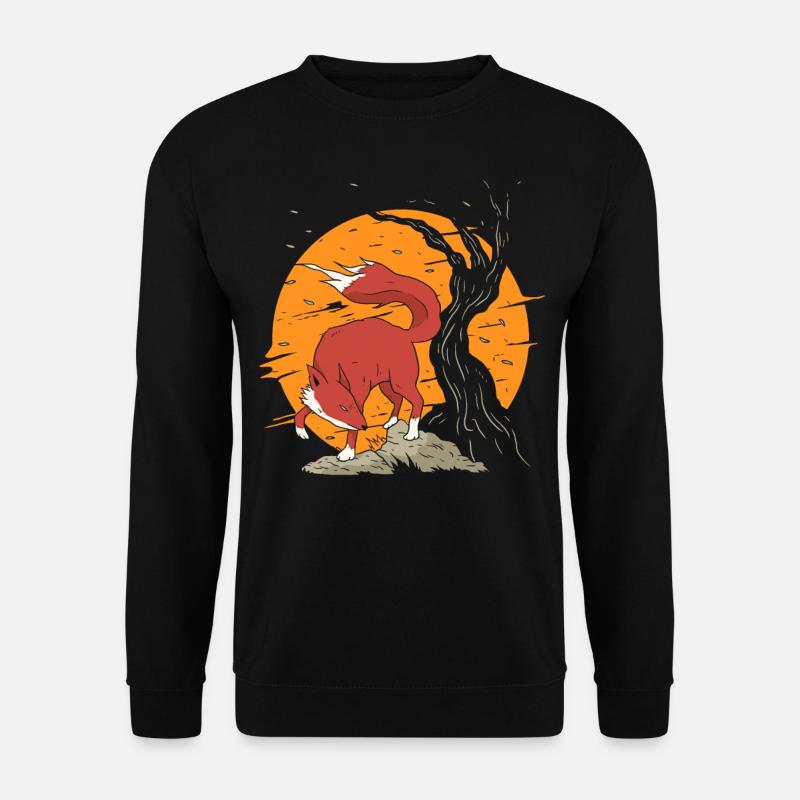 Kitsune Anime Red Fox Gift - Unisex Sweatshirt - black