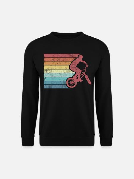 Fahrrad Vintage Retro BMX Shirt Geschenk - Unisex Pullover - Schwarz