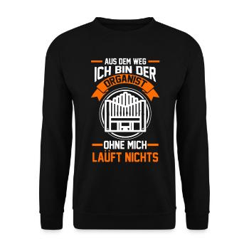 Orgel Organist Orgelbauer Kirchenorgel Musiker - Unisex Pullover - Schwarz - Vorne - Alina (178cm) & Michal (187cm)