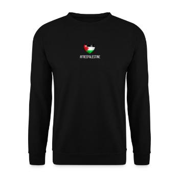 Free Palestine Palestina Liberté - Sweat-shirt Unisexe - noir - Devant - Alina (178cm) & Michal (187cm)
