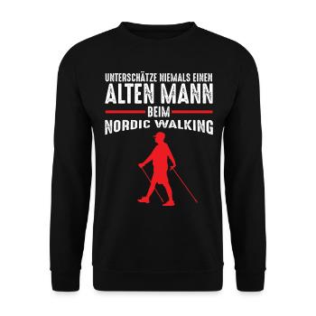 Nordic Walking - Unisex Pullover - Schwarz - Vorne - Alina (178cm) & Michal (187cm)