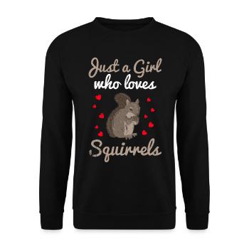 squirrel - Unisex Sweatshirt - black - Front - Alina (178cm) & Michal (187cm)