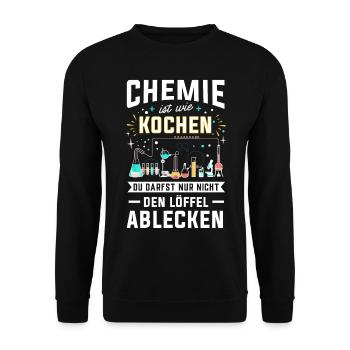 Chemie - Unisex Pullover - Schwarz - Vorne - Alina (178cm) & Michal (187cm)