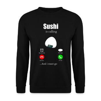 sushi - Unisex Sweatshirt - black - Front - Alina (178cm) & Michal (187cm)